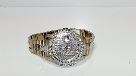 Rolex Datejust 31MM Diamond Pave Dial 14K Gold Diamond Band