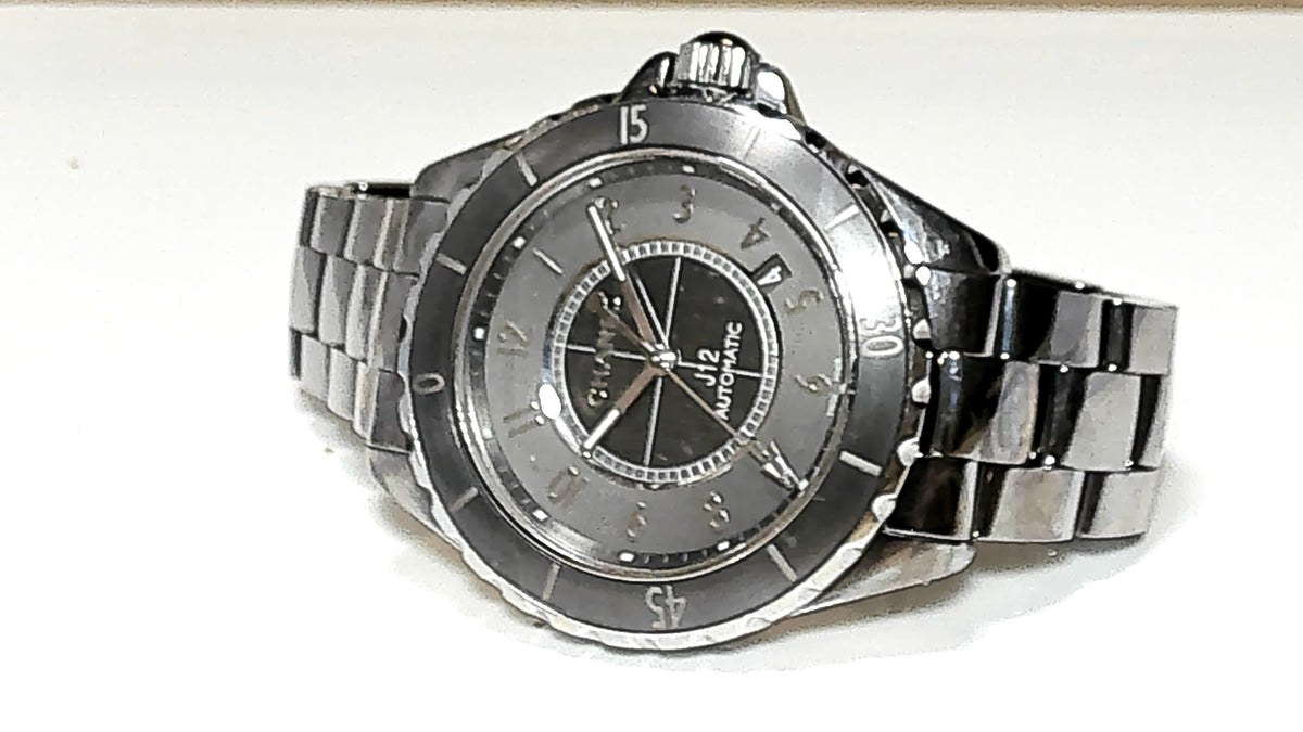 **Chanel J12 Black Stainless Steel Automatic Luxury Timepiece**