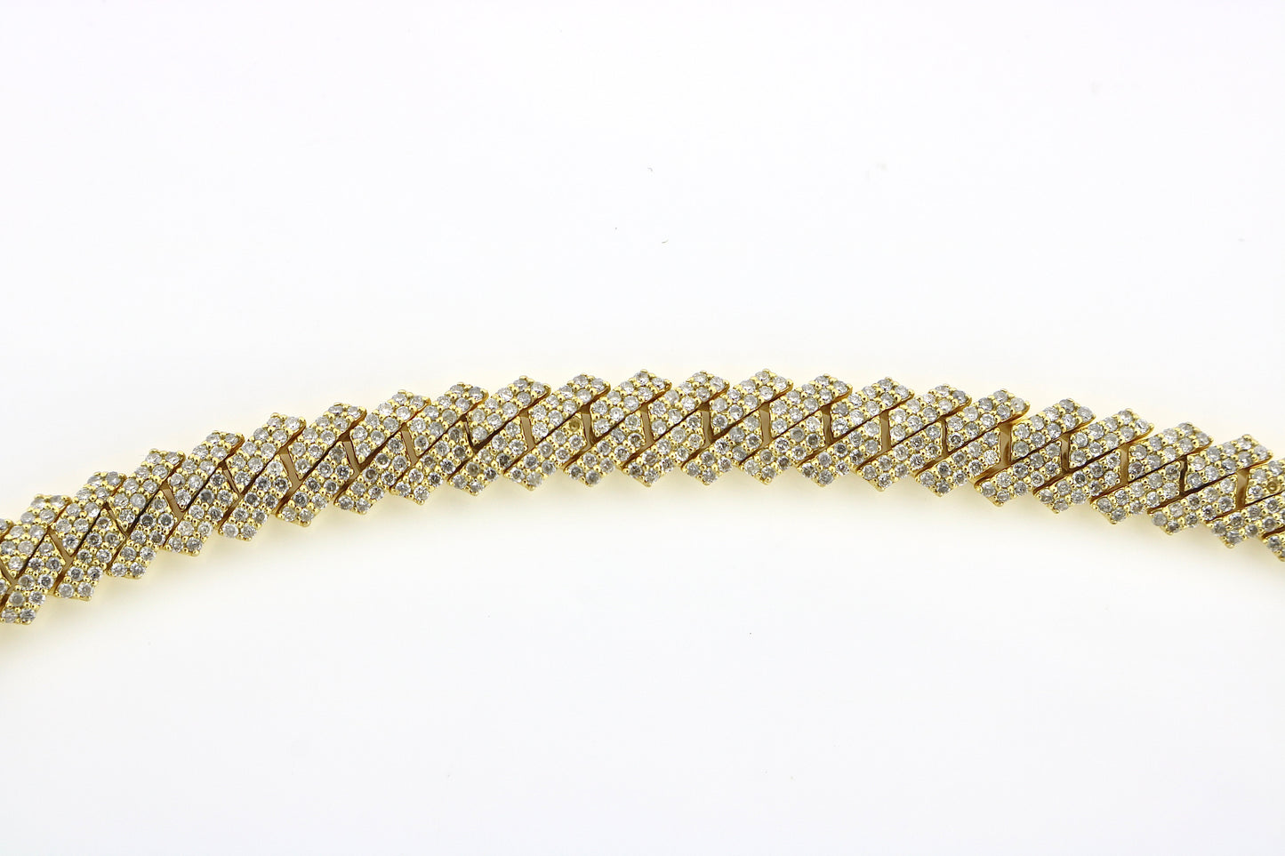 10K Yellow Gold 11CT Diamond 56.6 Grams Cuban Necklace