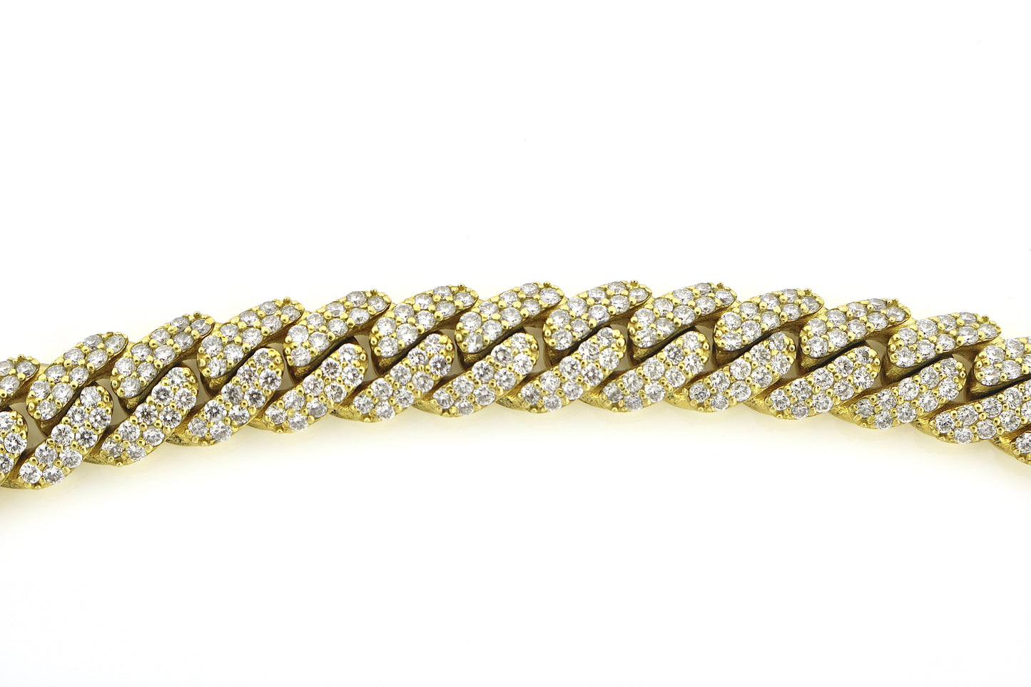 10K Yellow Gold 28CTW Diamond 10MM 137.9 Grams Cuban Necklace