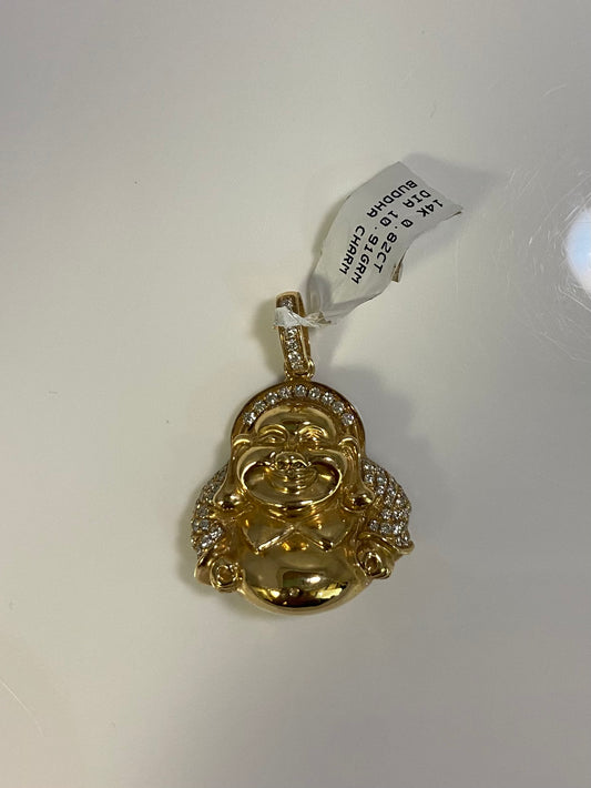 14K 0.82CT 10.91GRM Buddha Charm