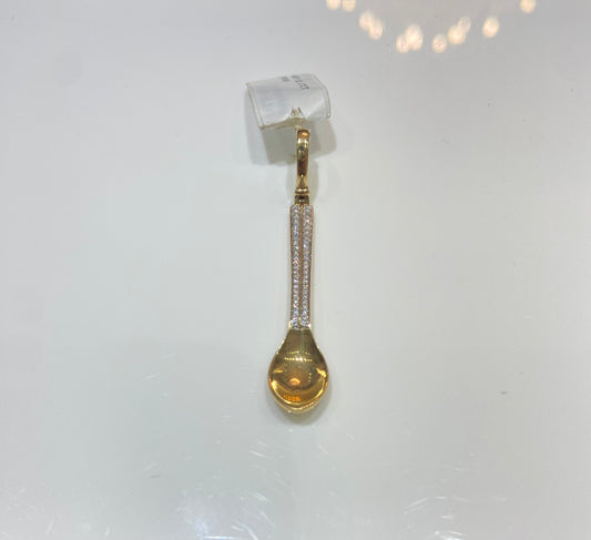 14K Yellow Gold 0.17CT Spoom Charm