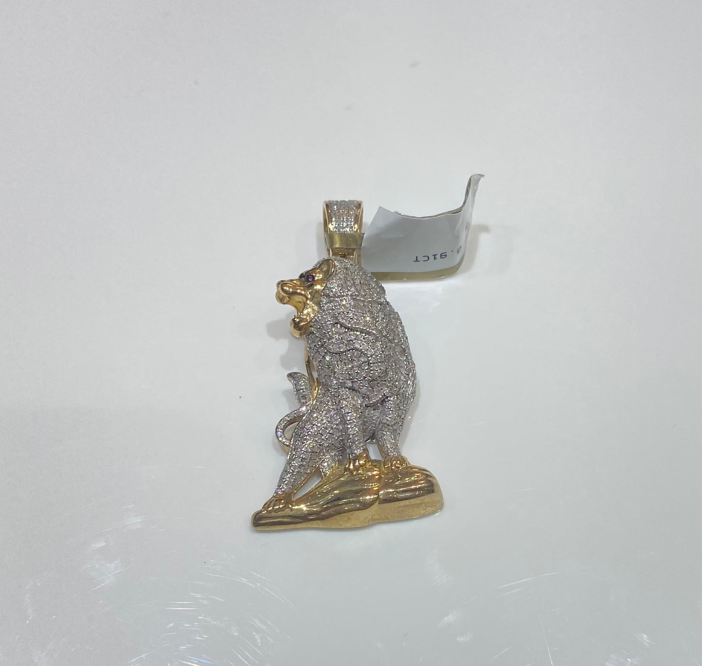 10K Yellow Gold 0.91CT Lion Charm