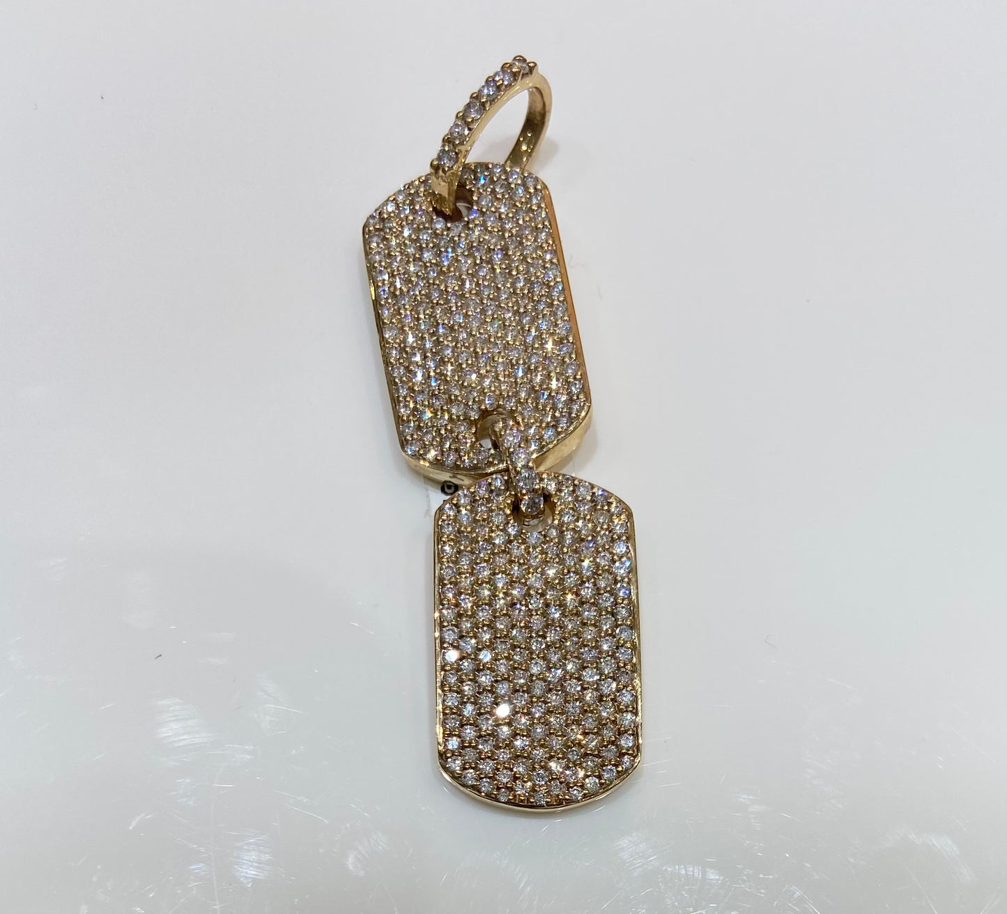 10K Yellow Gold 2.65CT DD Dog Tag