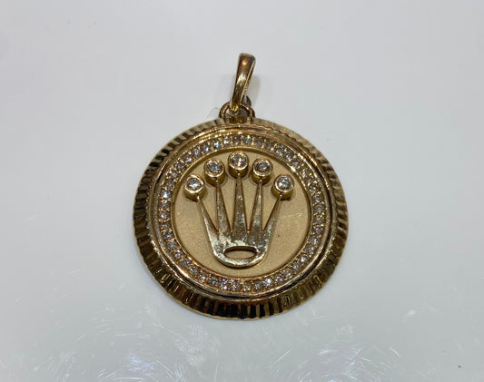 14K Yellow Gold 2CT Rolex Charm