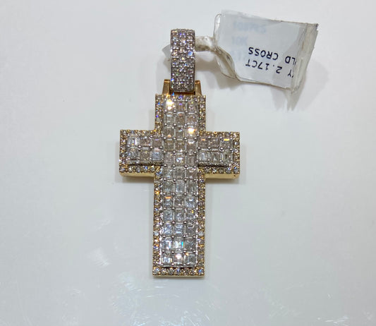 10K Yellow Gold 2.17CT Cross