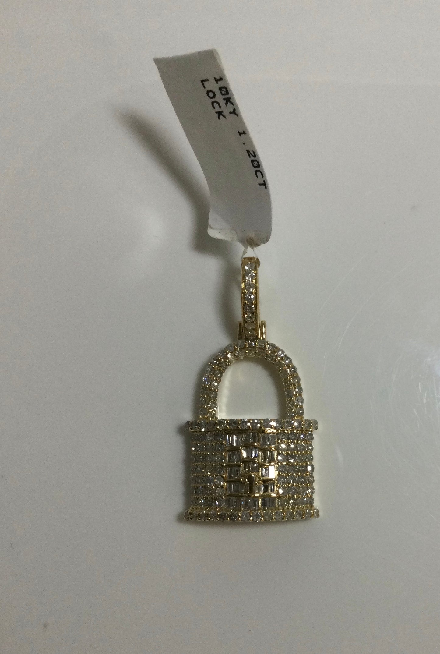 10K Yellow Gold 1.20CT Lock Charm