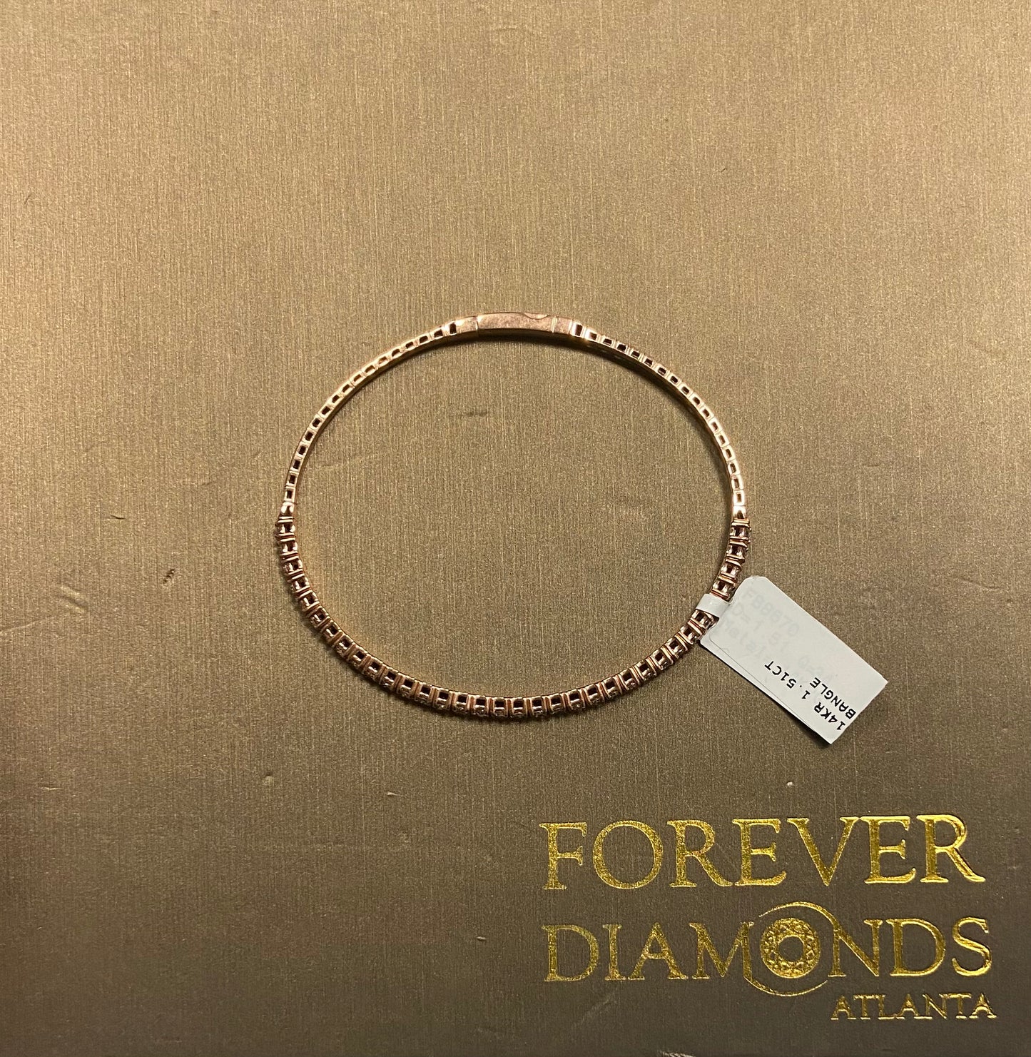 14K Rose Gold 1.51CT Bangle