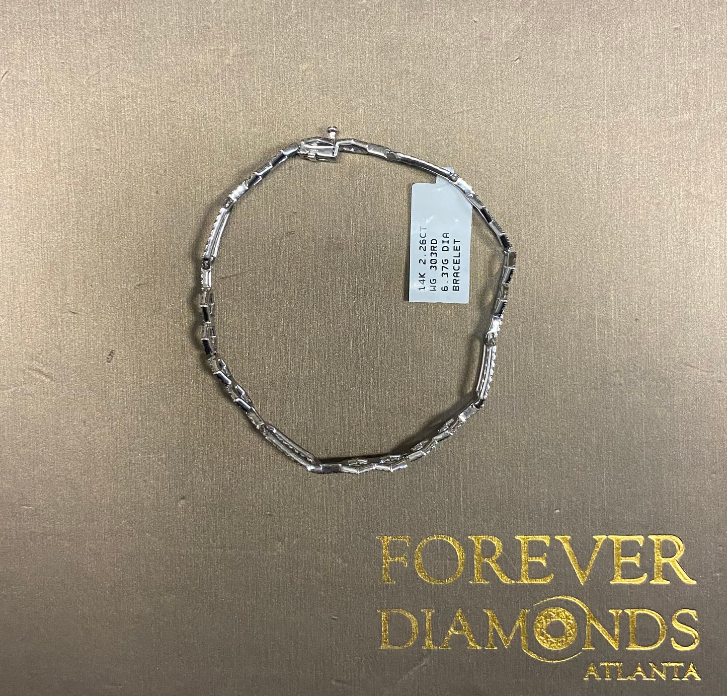 14K White Gold 2.26CT Diamond Bracelet