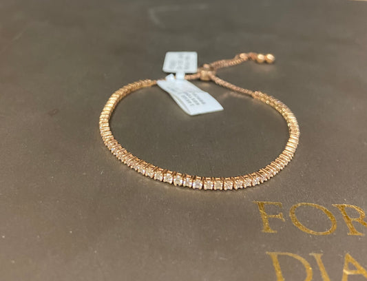 14K Rose Gold 1.05CT 68 Stone Bracelet