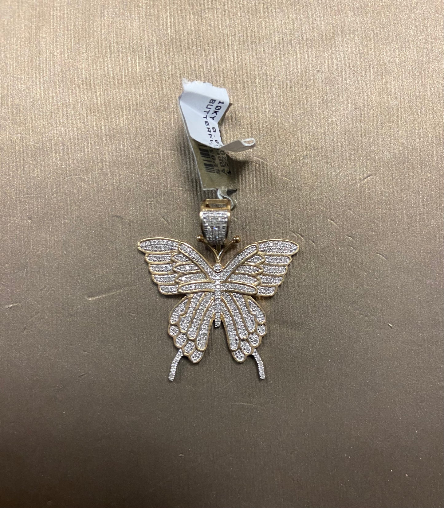 10K Yellow Gold 0.65CT Butterfly Charm