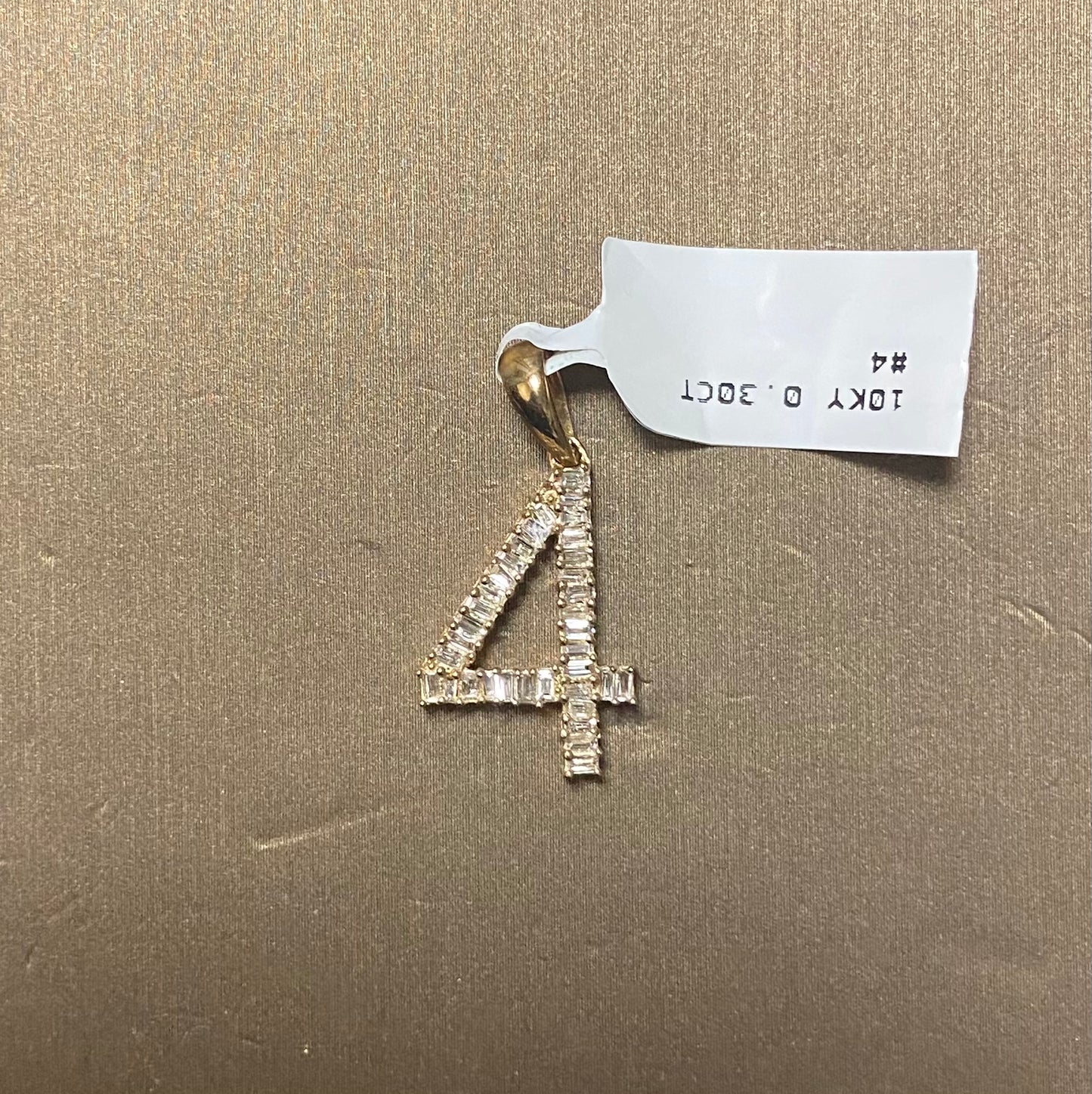 10K Yellow Gold 0.30CT No. 4 Charm