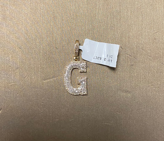 10K Yellow Gold 0.30CT "G" Initial Charm