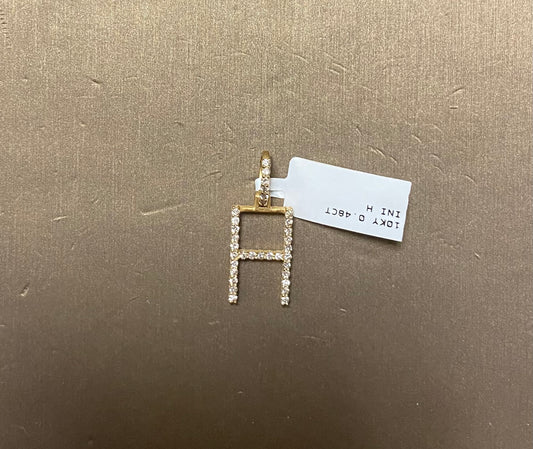 10K Yellow Gold 0.48CT "H" Initial Charm