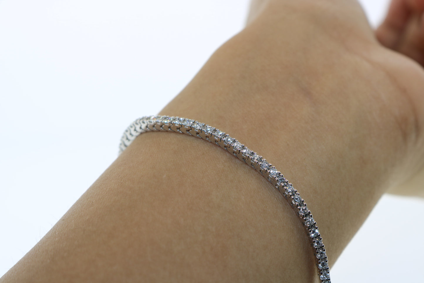 14K White Gold  2CT Tennis Bracelet