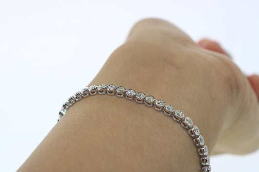 10K White Gold 2CT Tennis Bracelet