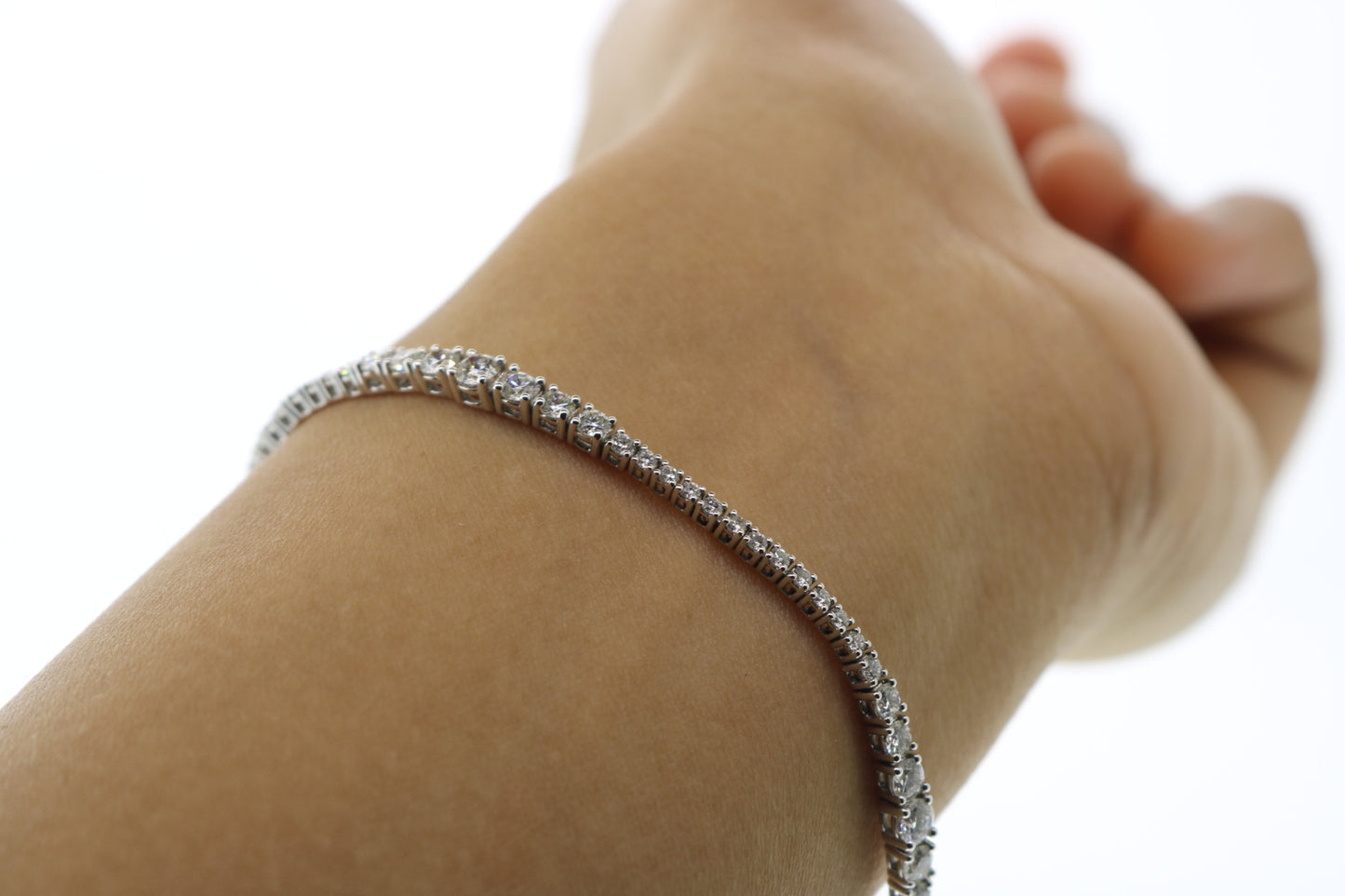 18K White Gold 3.01CT Diamond Bracelet