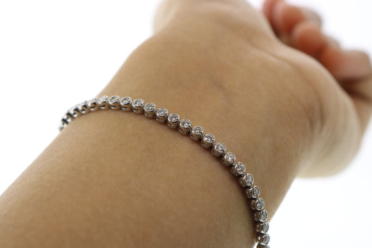 14K White Gold 2.5CT Tennis Bracelet