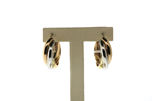 14K 10.2 Grams Tri Color Hoops