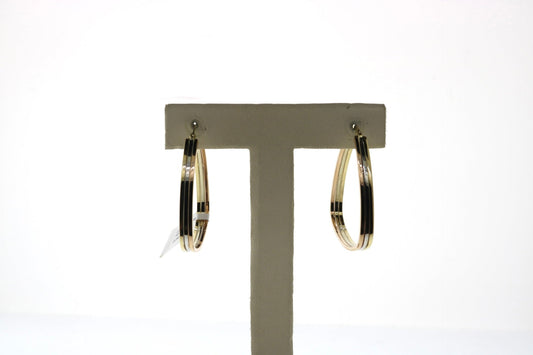 14K Two Tone 5.4 Grams Hoops