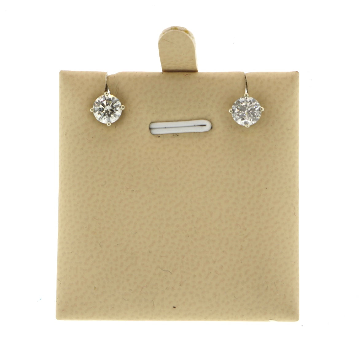 14K White Gold 1.54CT Studs