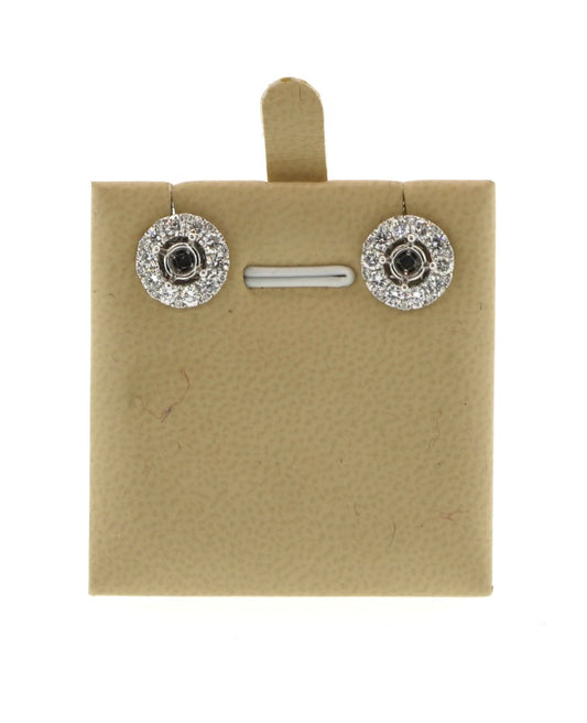 14K White Gold 1CTW Studs with 18K White Gold 0.59CT Jacket