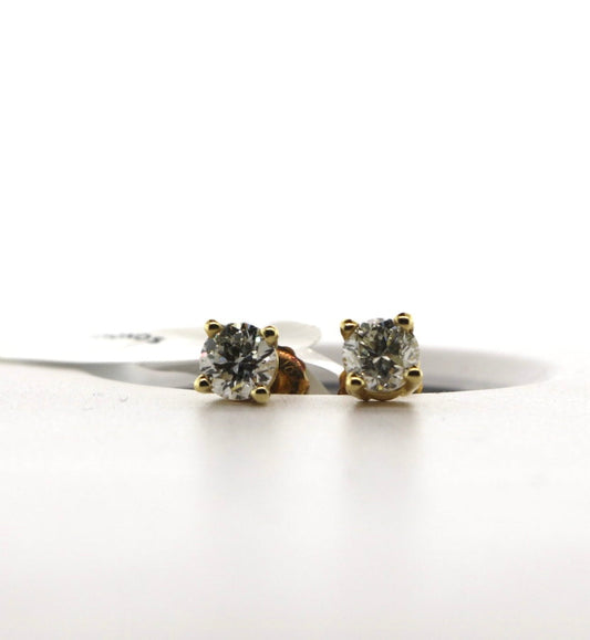 10K Yellow Gold 1.04CTW Diamond Studs