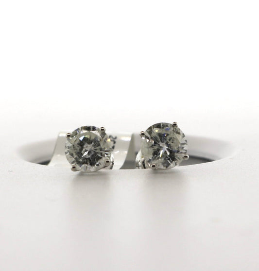 14K White Gold 2CTW Diamond Studs