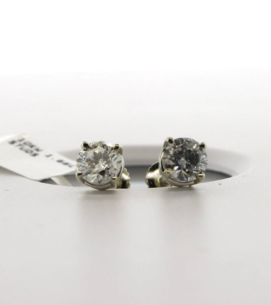 10K White Gold 1.66CTW Diamond Studs