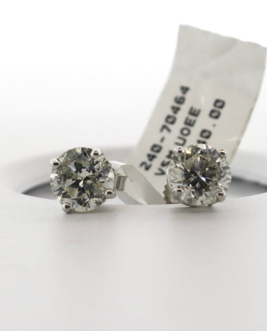 White Gold 2.00CT Studs