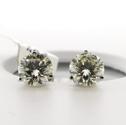 White Gold 3.64CT Diamond Studs