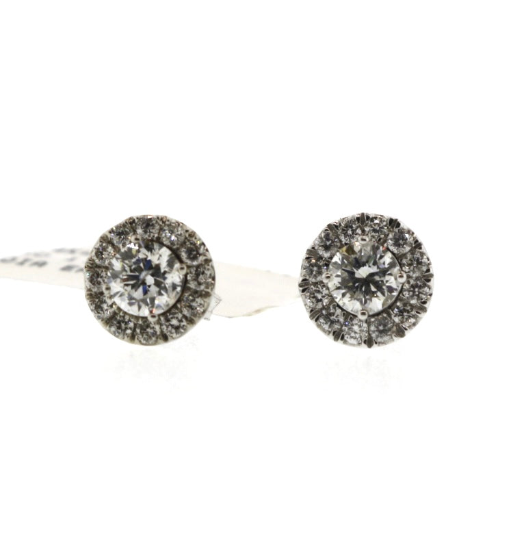 14K White Gold 1/3CT RD 1.02CTW Diamond Earrings