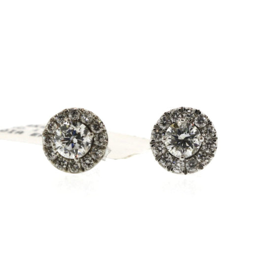 14K White Gold 1/3CT RD 1.02CTW Diamond Earrings