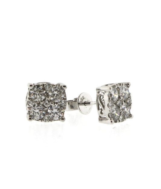 14K White Gold 0.85CT 3.38 Grams Earrings