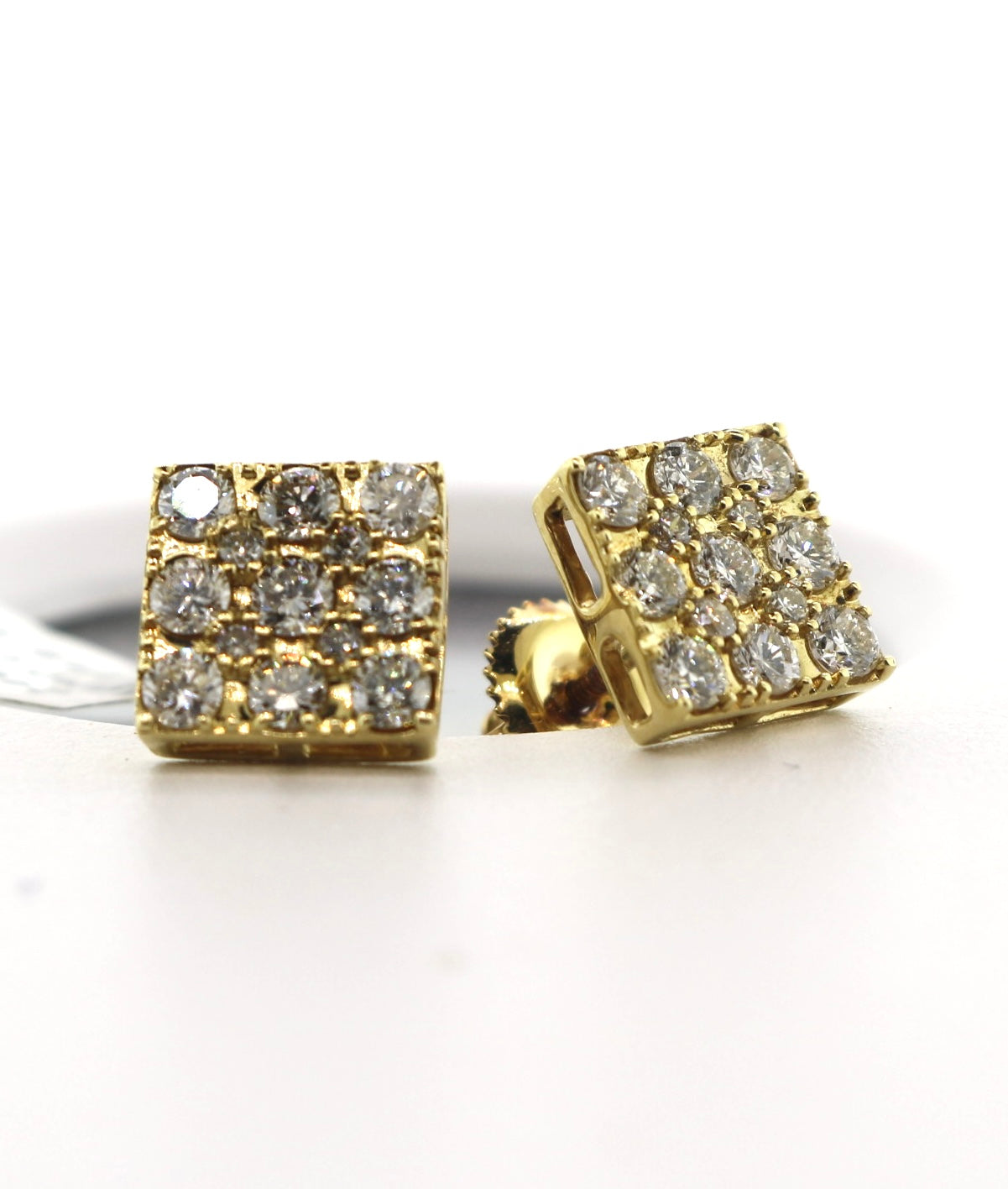 14K 0.75CT Cluster Earrings