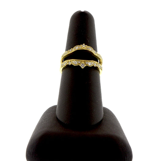 18K Yellow Gold 0.35CT 5.34 Grams Ring Wrap