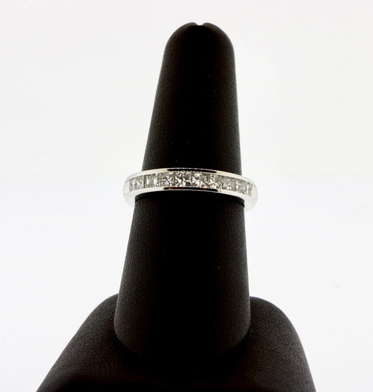 14K White Gold 1CT Diamond Chann Band