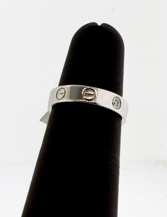 18K White Gold Cartier Love 4SZ 4 Grams Wedding Band