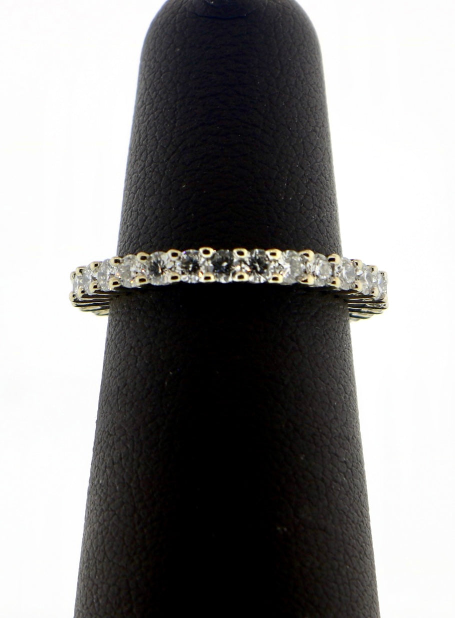 14K White Gold 1CT Eternity Band