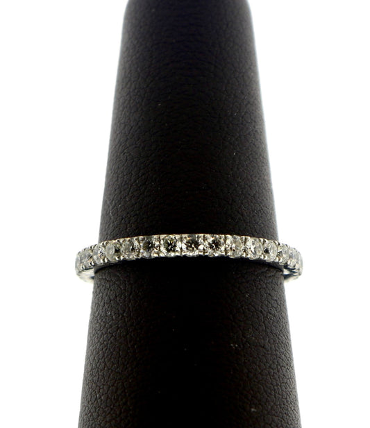 14K White Gold 0.91CTW RDS Eternity Wedding Band