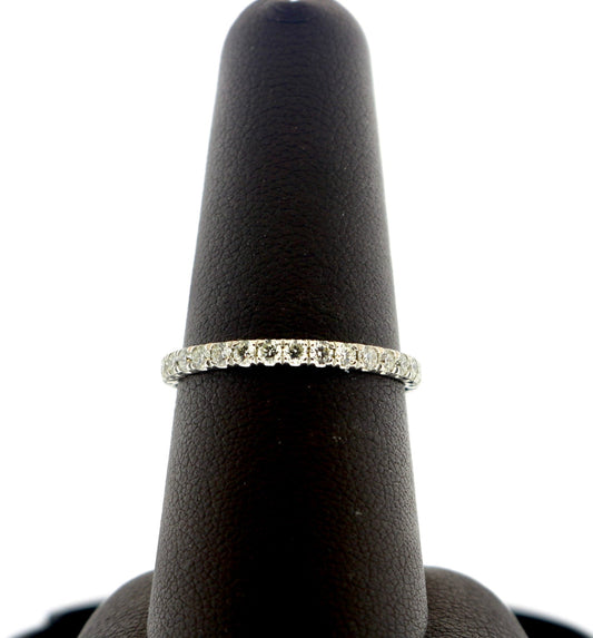 14K White Gold 0.75CTW Eternity Diamond Band