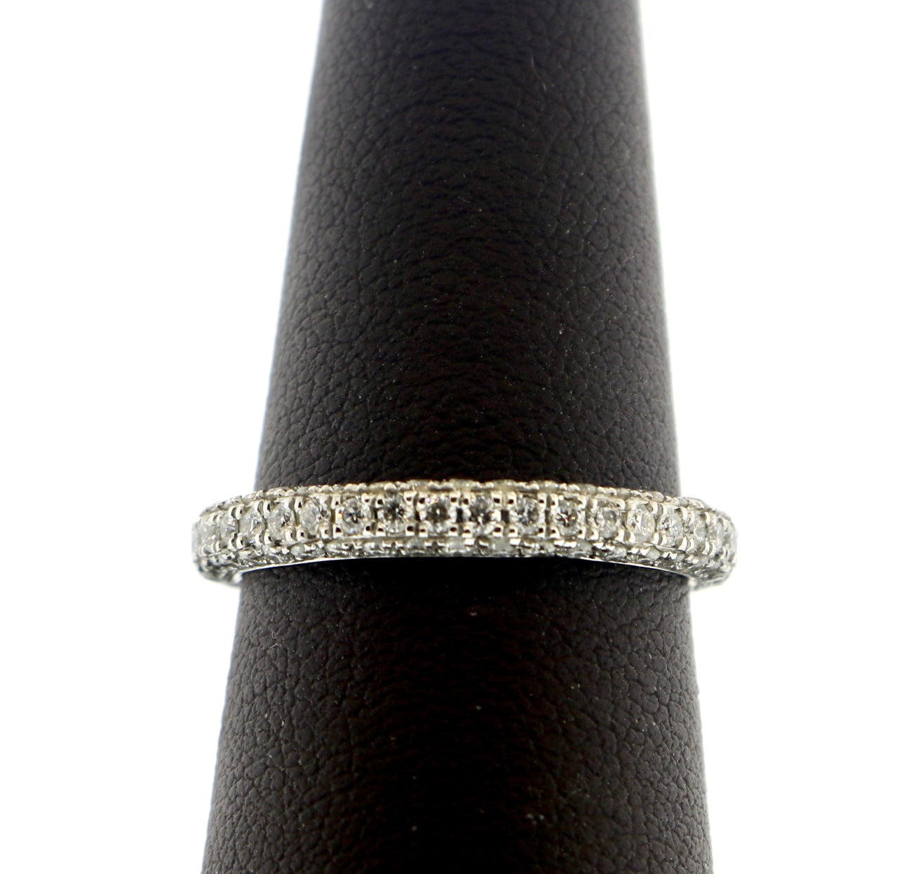 14K White Gold 1.00CT Eternity Pave Style Wedding Band