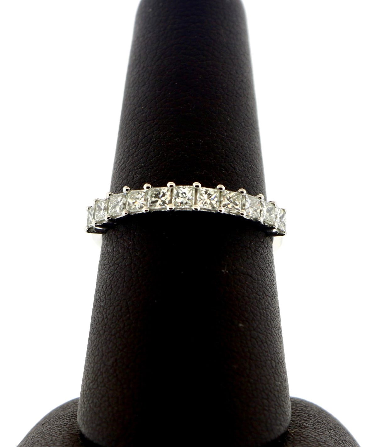 14K White Gold 0.75CT 11RD PG SET Diamond Band