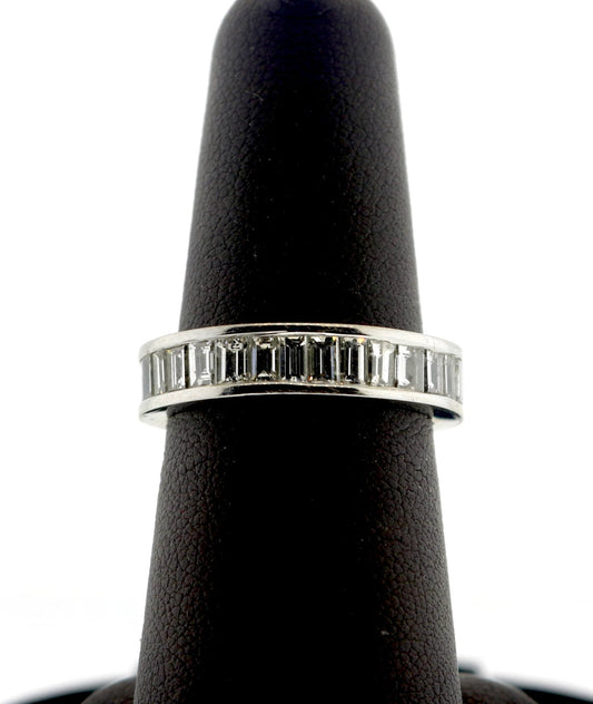 14K White Gold 3.26CTW Eternity Diamond Band