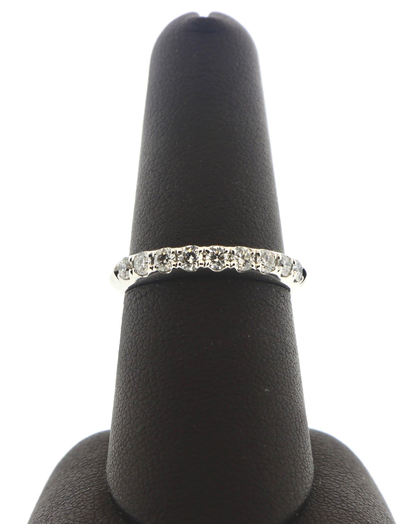 14K White Gold 0.50CTW Round Prong Set Diamond Band