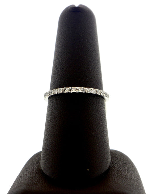 14K White Gold 0.25CT LDS Diamond Band