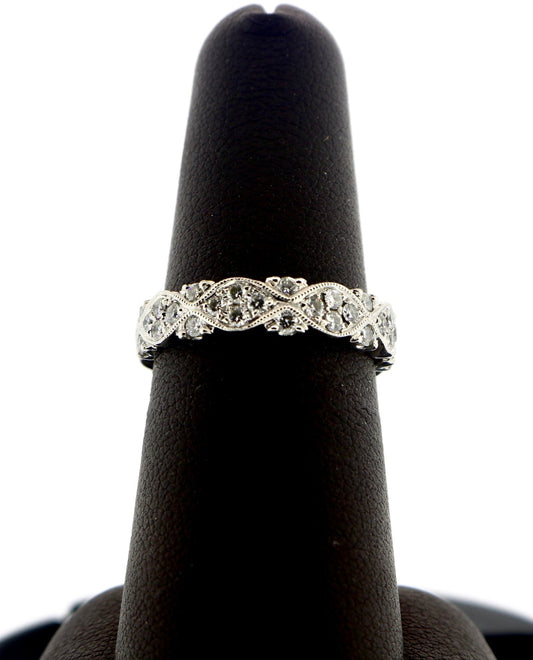 14K White Gold 0.50CT Fancy Diamond Band