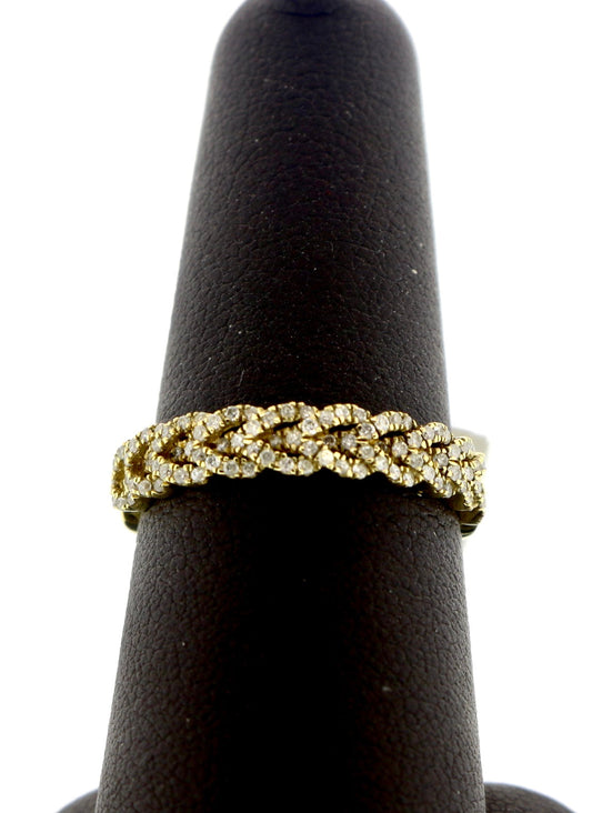 14K Yellow Gold 0.35CT Diamond Band