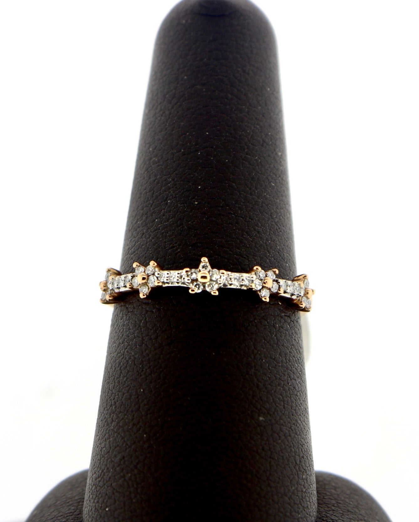 10K Rose Gold 0.15CT Diamond Band