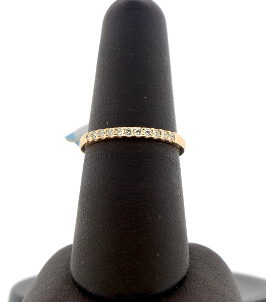 14K Rose Gold 0.20CT Diamond Band